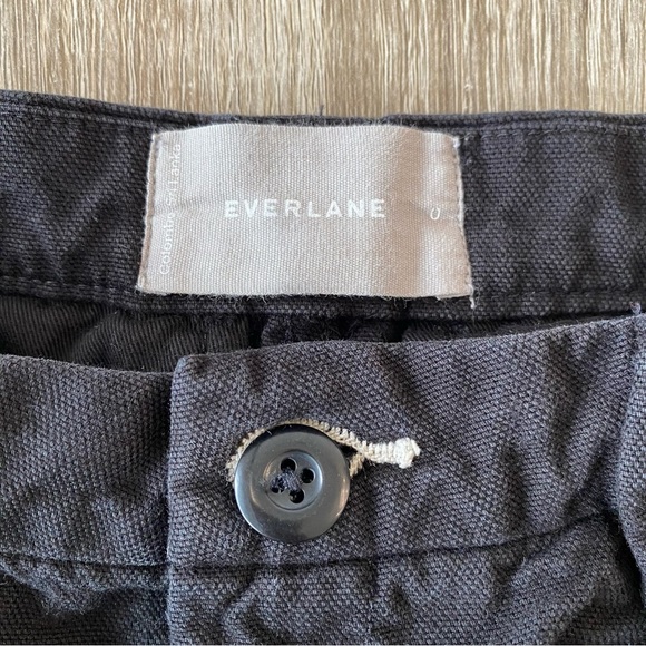 Everlane Arc Curved Canvas Pant Regular Fit in Black Size 0 - Picture 6 of 12